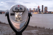 Pay To View Public Magnifying View Binoculars Riverside Park