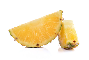 Poster - Slice of pineapple isolated on white