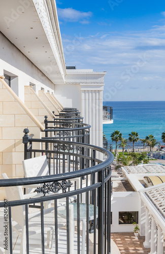 Fototapeta na wymiar Balcony of the Hotel