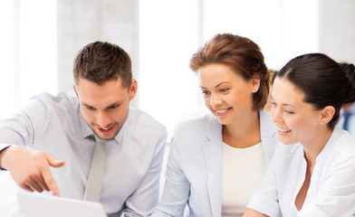 Sticker - business team having discussion in office