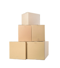 Wall Mural - Stack of cardboard boxes