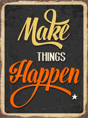 Wall Mural - Retro metal sign 
