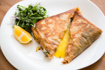 brik, egg and tuna turnover, tunisian food