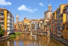 Historical Jewish Quarter In Girona. Spain, Catalonia.