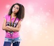 © BillionPhotos.com - Chewing Gum. 80's Disco Chick