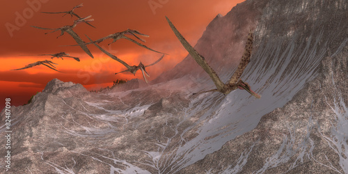 Fototapeta na wymiar Zhenyuanopterus Flying Reptile