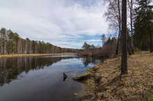 Уральское озеро в сосновом бору, Россия