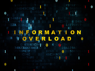 Data concept: Information Overload on Digital background