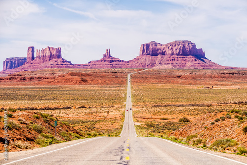 Plakat na papierze fotorealistycznym Zejście do doliny pomnik w Utah arizona granicy