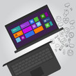 laptop notebook function icon illustration