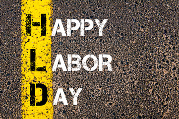 Wall Mural - Acronym HLD as HAPPY LABOR DAY