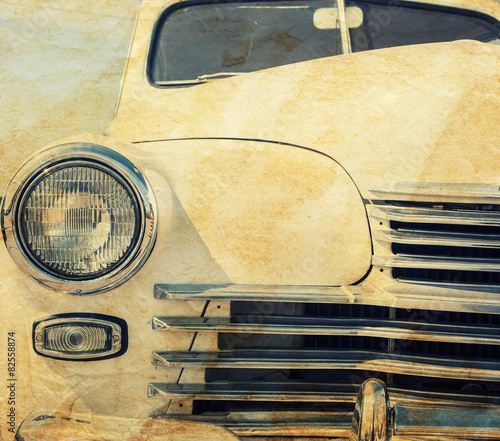Naklejka dekoracyjna retro car