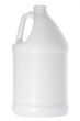 White plastic gallon jug isolated