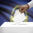 Ballot box with US state flag on background series - Kentucky