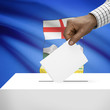Ballot box with Canadian province flag - Alberta
