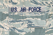 US air force tigerstripe digital camouflage uniform with badge