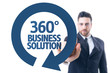 © gustavofrazao - Business man pointing the text: 360 Business Solution