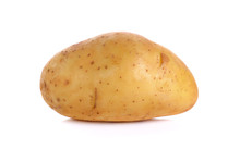 Raw Potato Isolated On The White Background