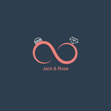 Wedding Logo, Couple Of Rings Icon
