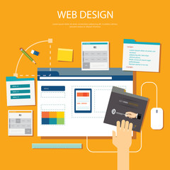 website development project design concept