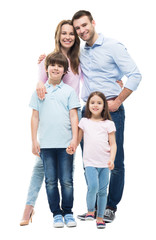 Poster - Happy family with two kids