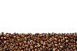 Black coffee beans frame border