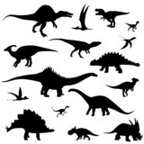 Fototapeta Dinusie - Dinosaurier Set