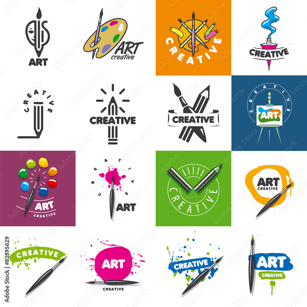 biggest collection of vector logo design creativity and art Stock ...