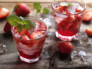 Poster - Summer strawberry drink