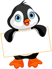 Canvas Print - Penguin sign