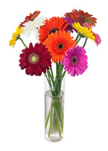 Bouquet From Multi Colored Gerbera Flowers.