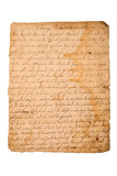 Fototapeta Tulipany - Antique handwritten letter. It was written in 1820. 