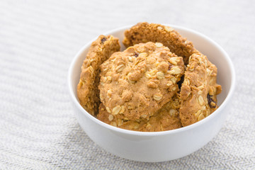 Sticker - Cookies, cereals in white bowl