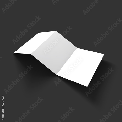 Blank Trifold Paper Brochure Mockup Template Buy This Stock