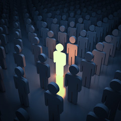 Poster - Stand out from the crowd and different concept