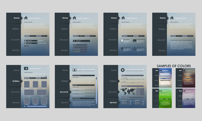 Wall Mural - design vector template interface