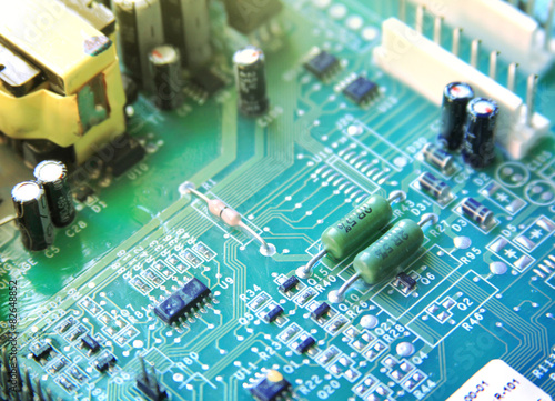 Fotografie, Obraz circuit board with electronic components