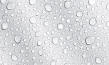 Gray Background Of Water Drops