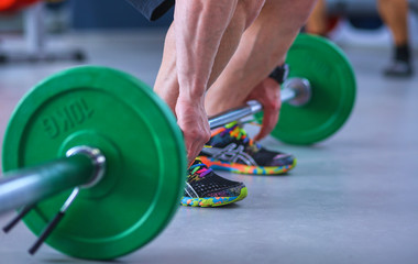 Wall Mural - training equipment on sport gym