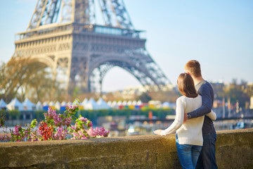 Young romantic couple in Paris