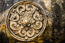 Lotus Flower Stone Carving, Ancient Symbol