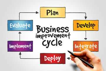 Wall Mural - Business improvement cycle mind map, business concept