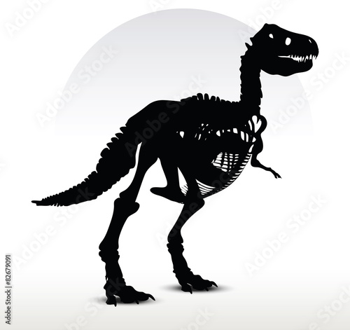 Fototapeta na wymiar dinosaurs trex skeleton