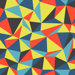 Aufkleber - Triangle seamless pattern colorful
