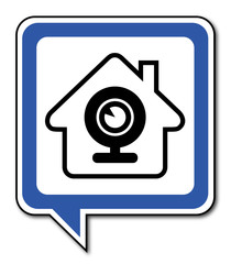 Sticker - Logo maison et caméra.