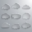 © irazzers - Glossy cloud storage vector icon set