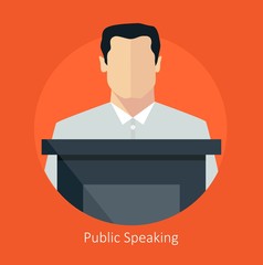 Wall Mural - Public speaking concept