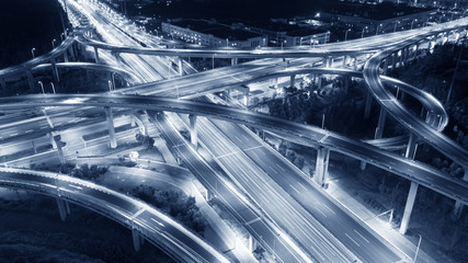 Wall Mural - Night overpass