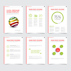 Wall Mural - Set of modern brochure flyer design templates