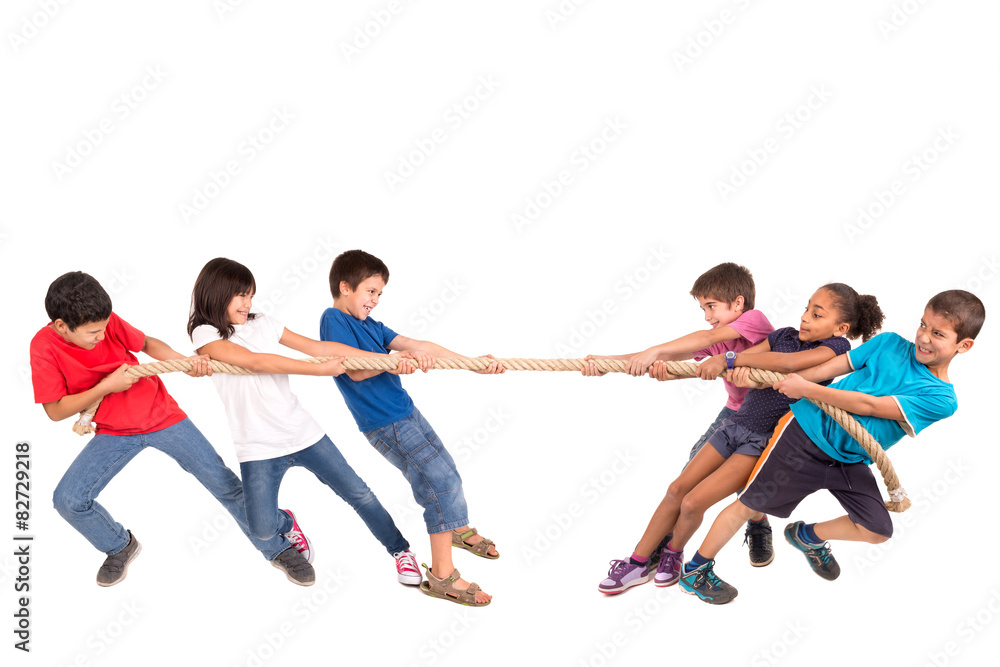 Friends Rope Pull Rope pulling Stock Photo | Adobe Stock